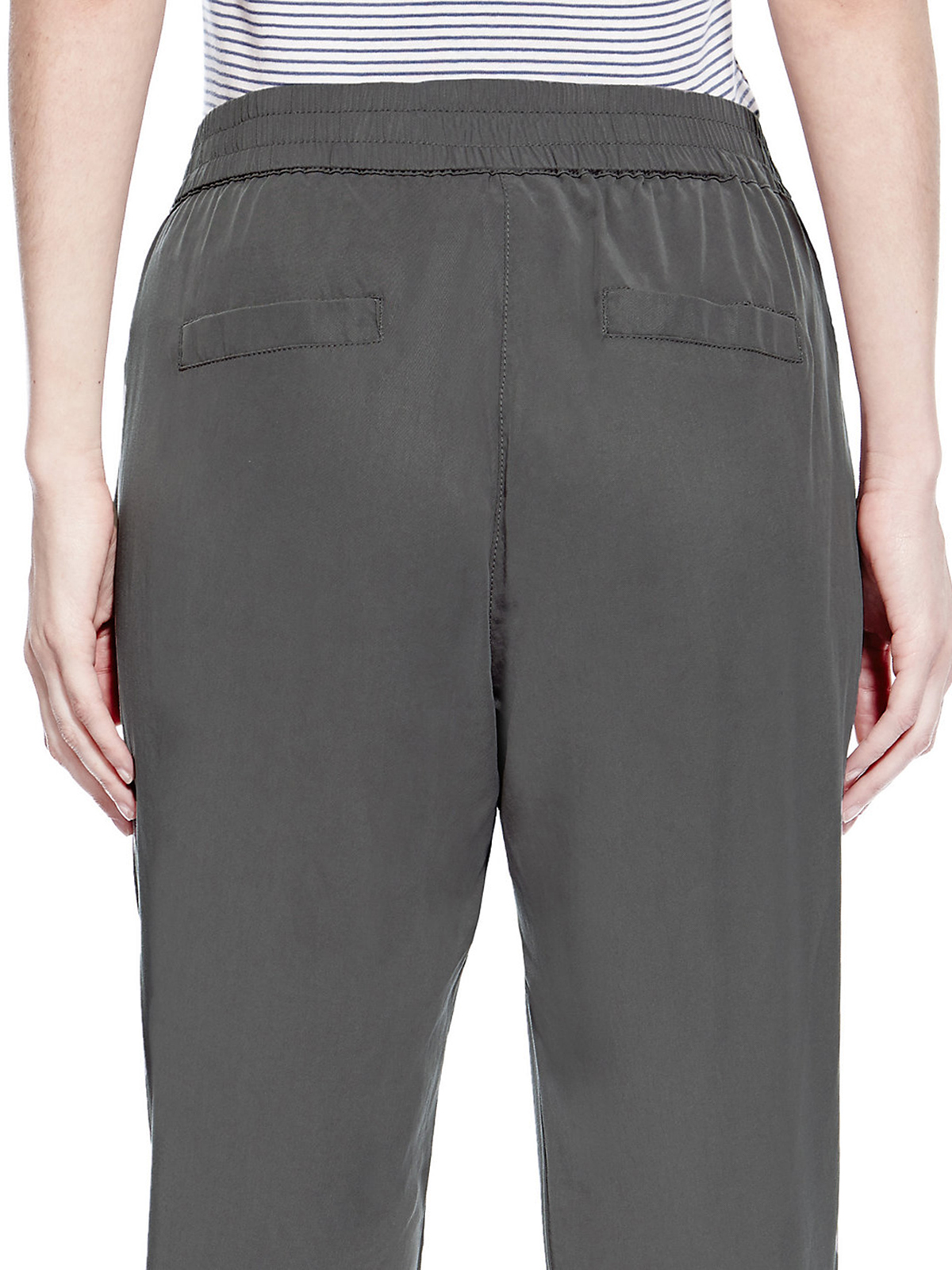 Marks and Spencer M&5 ASHGREY Pull On Cuffed Joggers Size 12 to 16